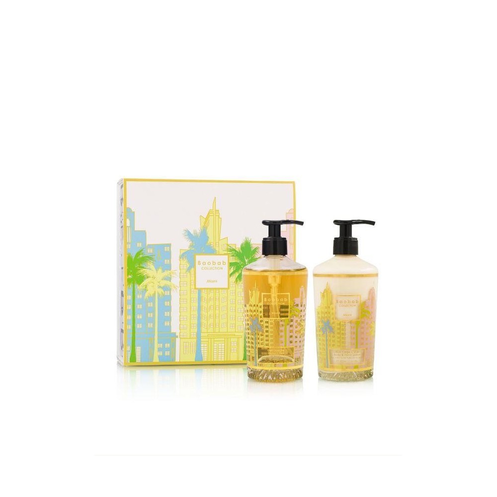 Coffret cadeau Miami Lotion corps & mains et gel douche