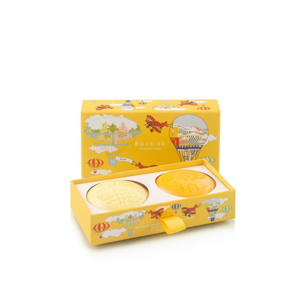 Coffret cadeau duo de savons Miami & Saint-Tropez