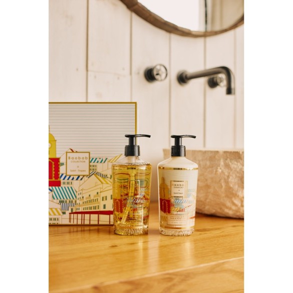 Coffret cadeau à Saint- Tropez lotion corps & mains et gel douche