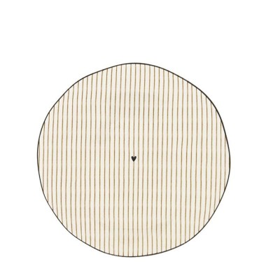 Assiette dessert lignée caramel 19cm