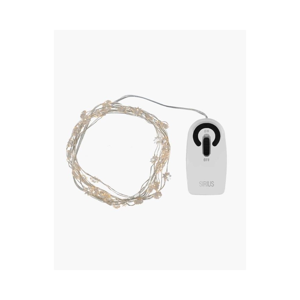 Guirlande lumineuse (étoiles) 40L fil argenté