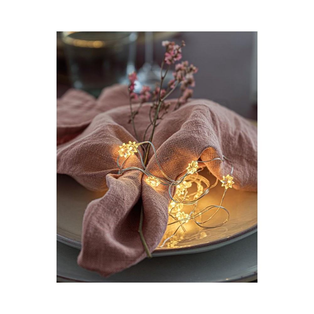 Guirlande lumineuse (étoiles) 20L fil argenté