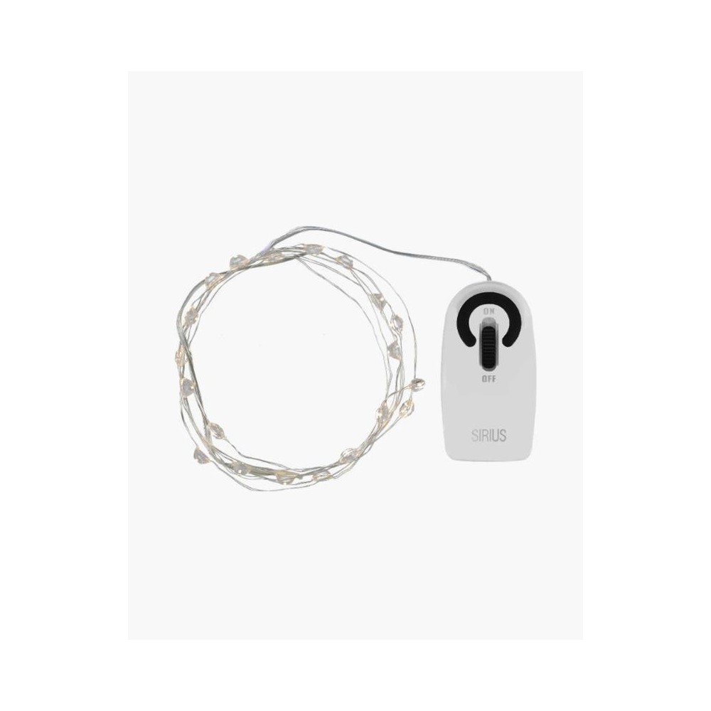 Guirlande lumineuse (diamants)  20L fil argenté
