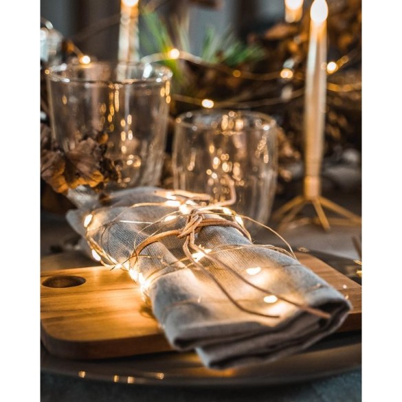 Guirlande lumineuse 40L fil doré