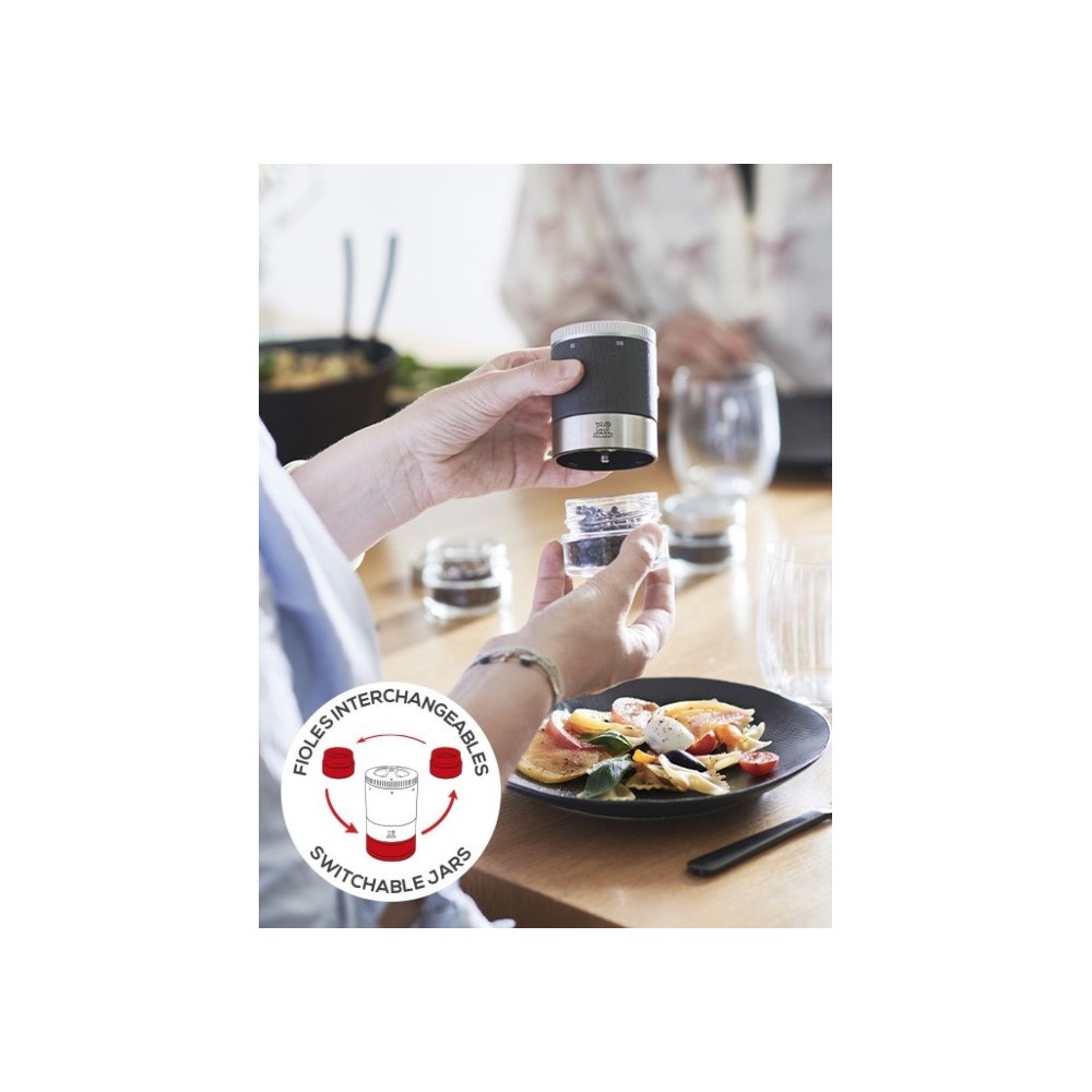 Maestro – Bar à poivres, moulin à poivre u’Select avec 3 grands crus et 3 réservoirs interchangeables