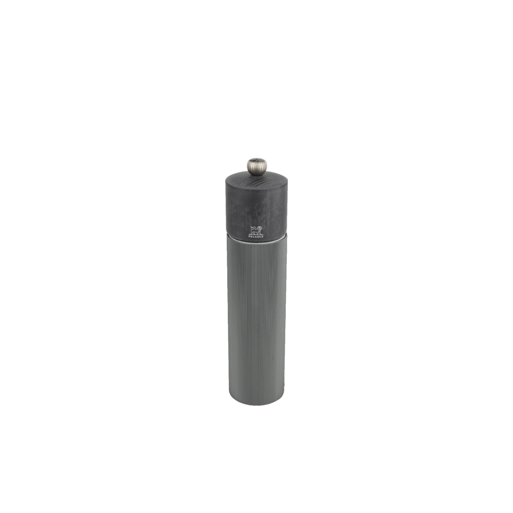 Moulin à poivre manuel Line – Bois et aluminium, carbone, 22 cm