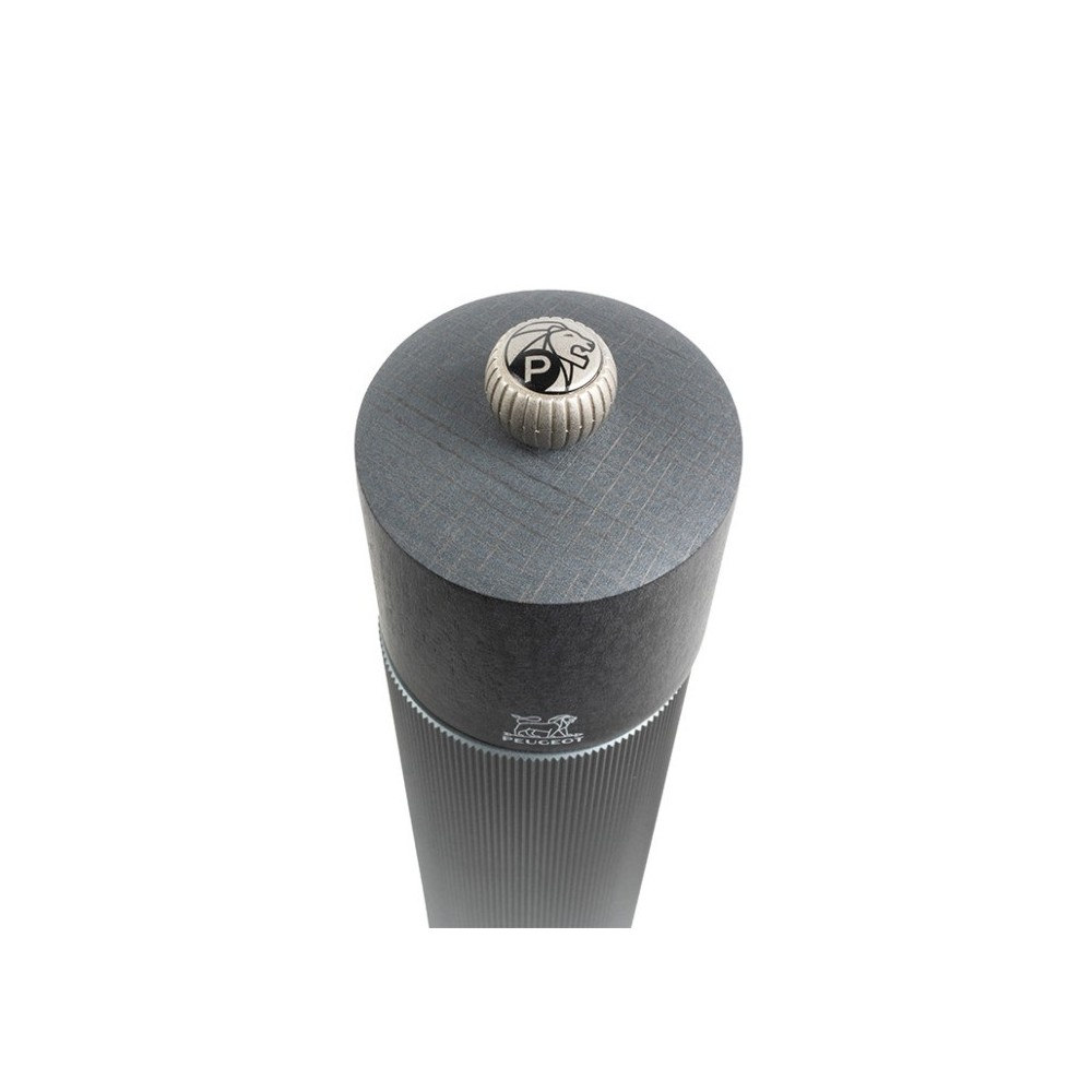 Moulin à poivre manuel Line – Bois et aluminium, carbone, 22 cm