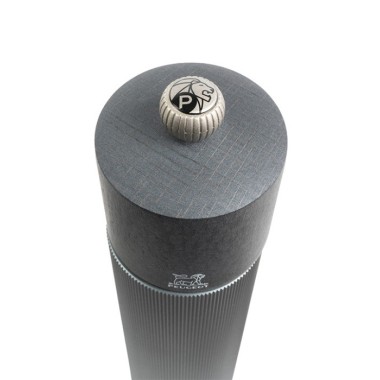 Moulin à poivre manuel Line – Bois et aluminium, carbone, 22 cm