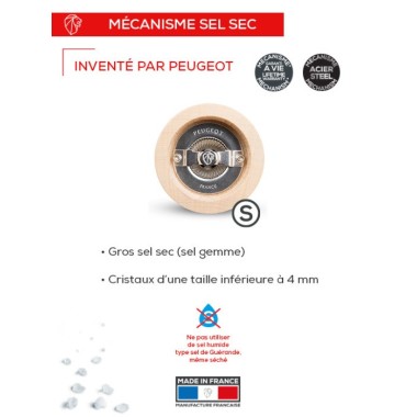 Moulin à sel manuel Line – Carbone, 12 cm"