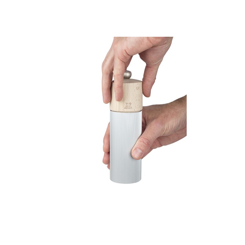 Moulin à sel manuel Line – Aluminium, 18 cm