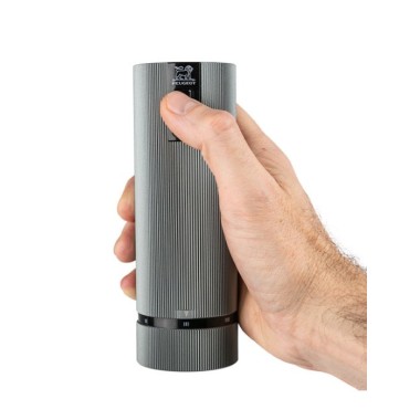 Coffret cadeau Line Electric – Duo de moulins à poivre et à sel électriques rechargeables, u’Select, carbone et aluminium, 15 cm