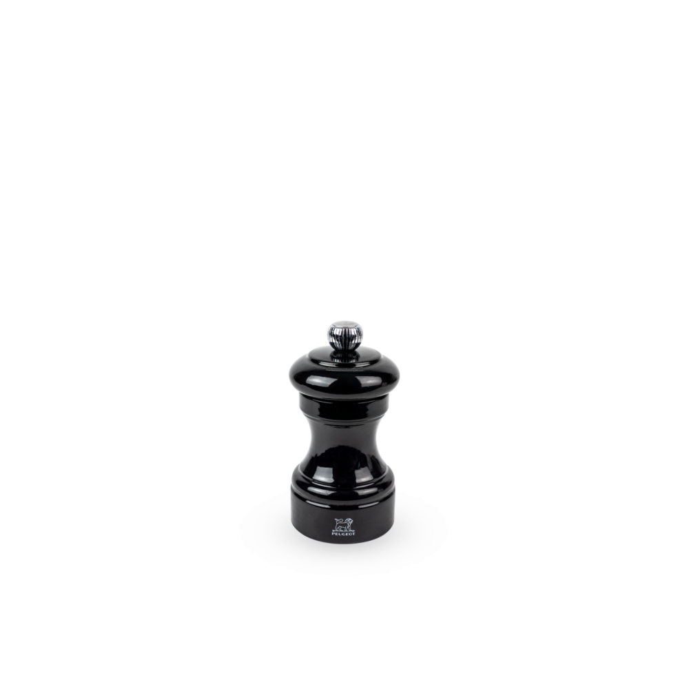 Moulin à sel manuel Bistro – Bois laqué noir, 10 cm
