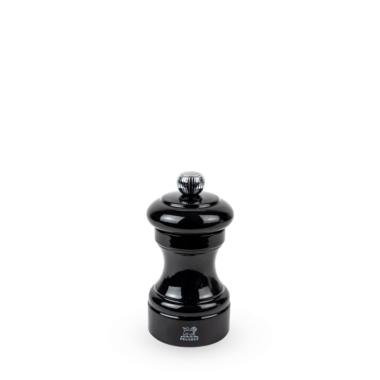 Moulin à sel manuel Bistro – Bois laqué noir, 10 cm