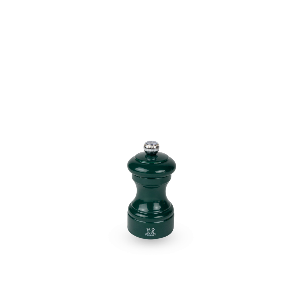 Moulin à sel manuel Bistro – Bois laqué vert forêt, 10 cm