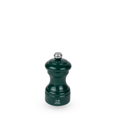 Moulin à sel manuel Bistro – Bois laqué vert forêt, 10 cm