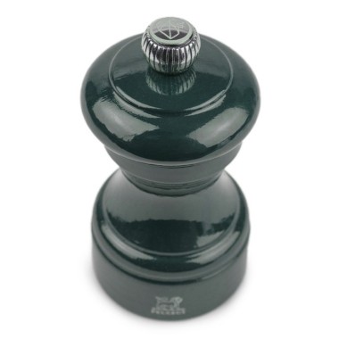 Moulin à sel manuel Bistro – Bois laqué vert forêt, 10 cm