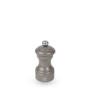 Moulin à sel manuel Bistro – Bois laqué gris taupe, 10 cm