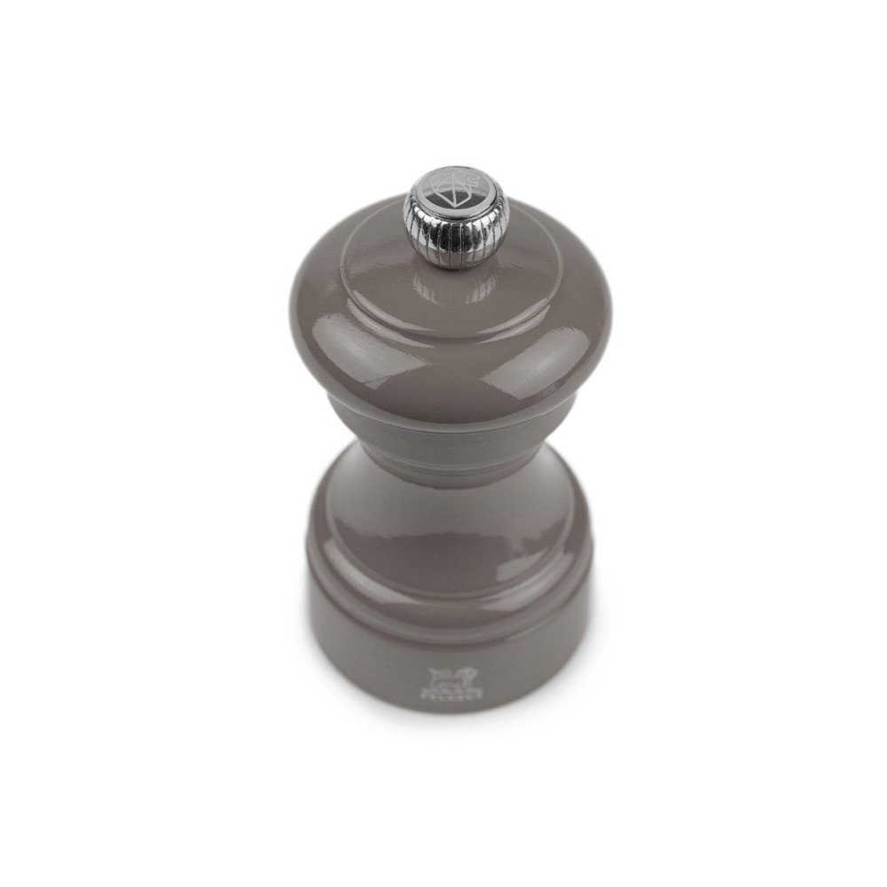 Moulin à sel manuel Bistro – Bois laqué gris taupe, 10 cm