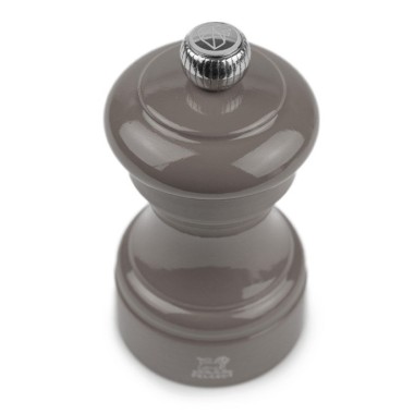 Moulin à sel manuel Bistro – Bois laqué gris taupe, 10 cm