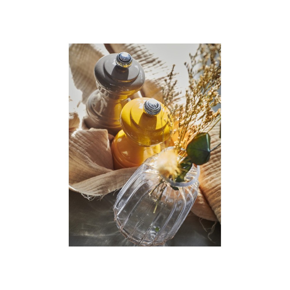 Moulin à sel manuel Bistro – Bois laqué gris taupe, 10 cm