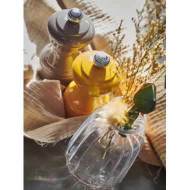 Moulin à sel manuel Bistro – Bois laqué gris taupe, 10 cm
