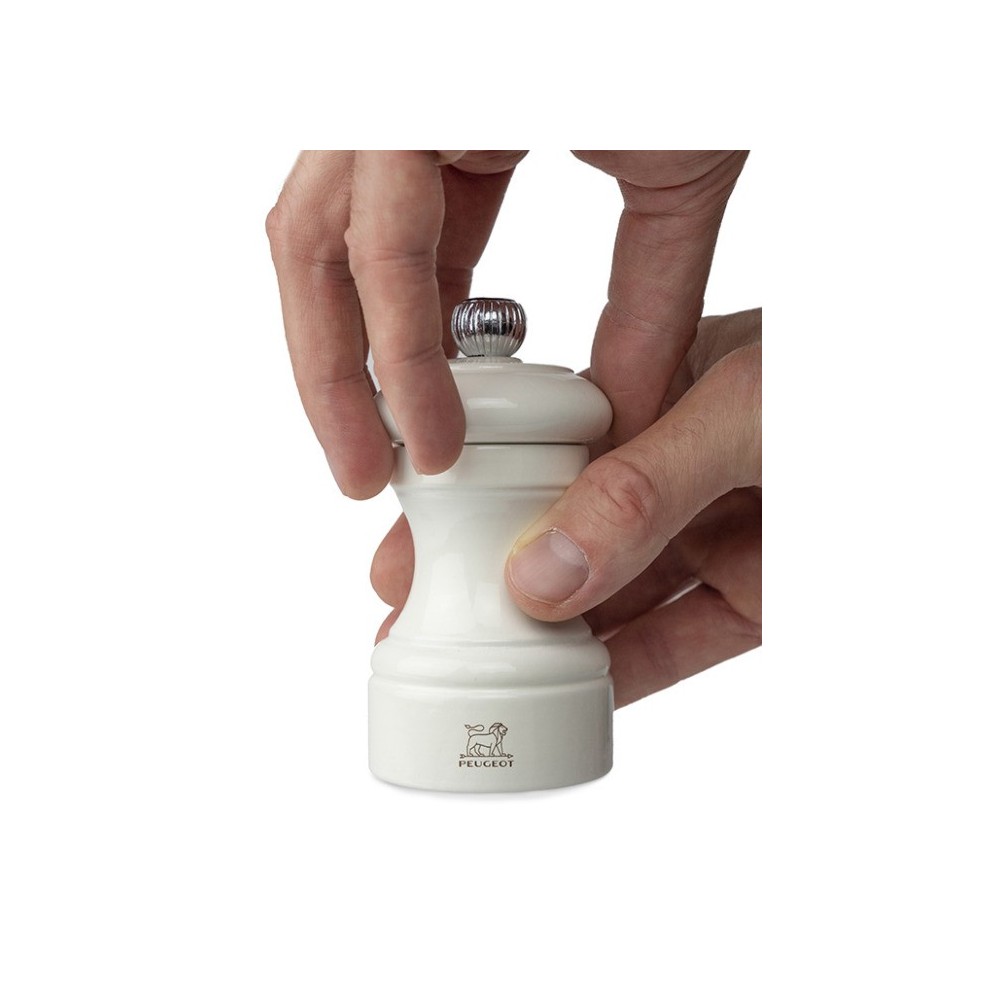 Moulin à poivre manuel Bistro – Bois laqué ivoire, 10 cm