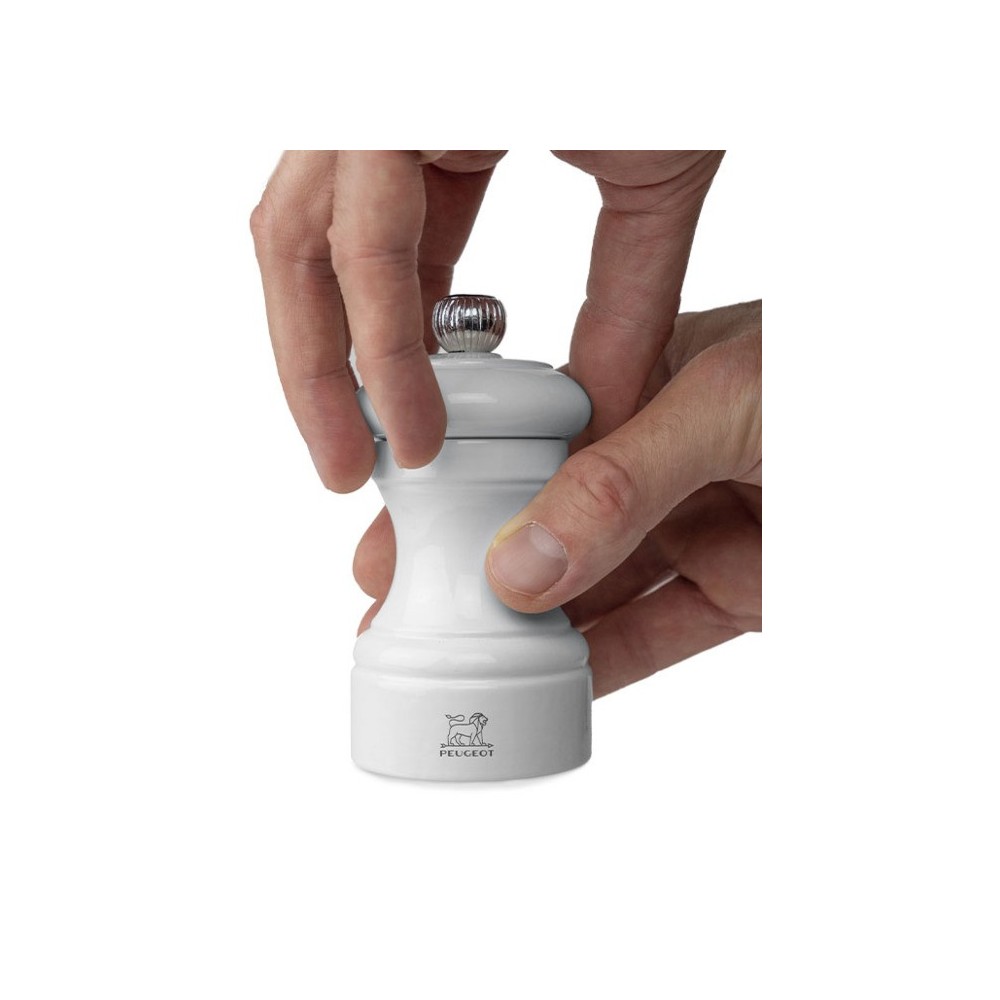 Moulin à sel manuel Bistro – Bois laqué gris perle, 10 cm