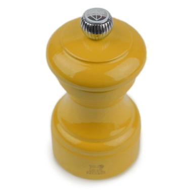 Moulin à sel manuel Bistro – Bois laqué jaune safran, 10 cm