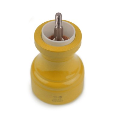 Moulin à sel manuel Bistro – Bois laqué jaune safran, 10 cm