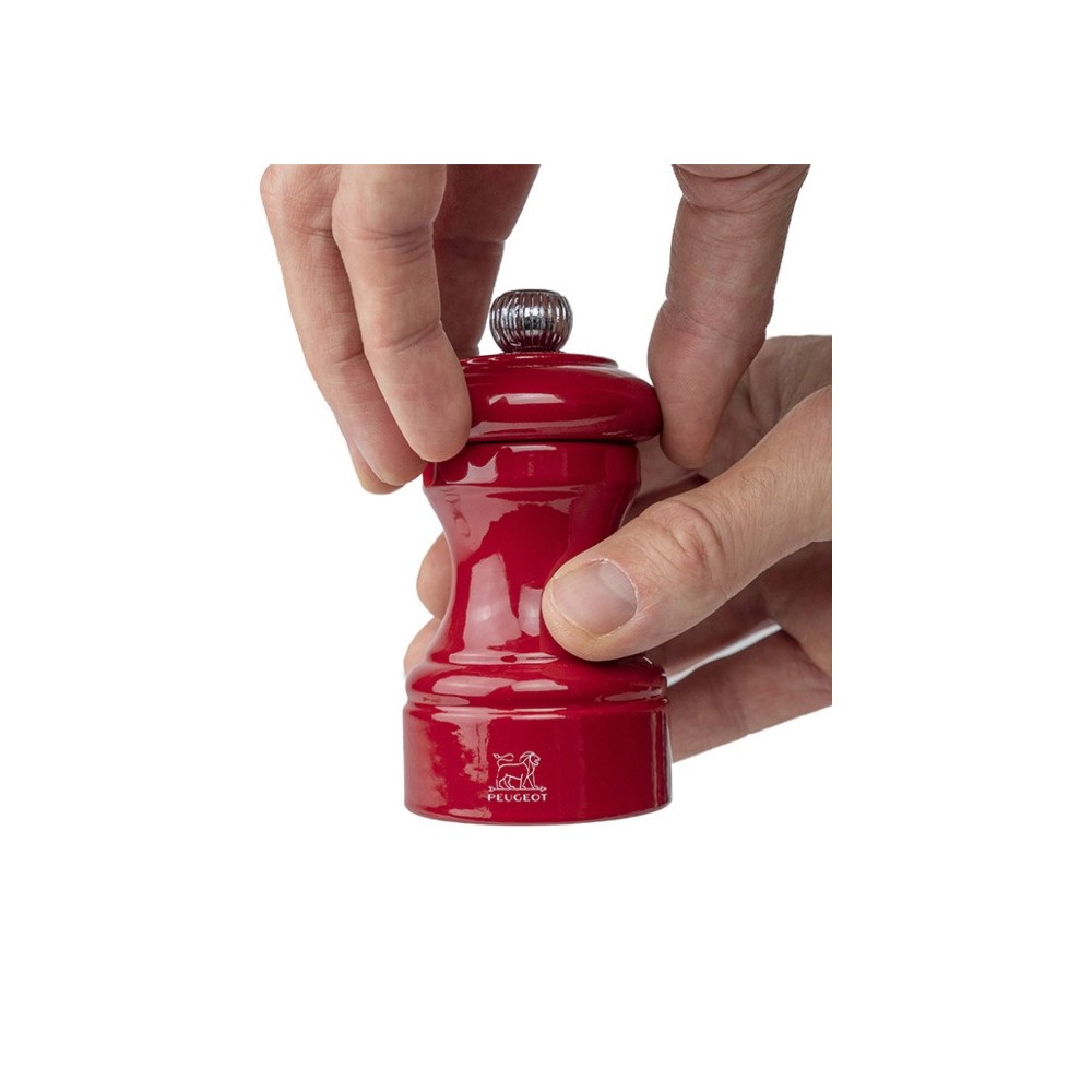Moulin à sel manuel Bistro – Bois laqué rouge passion, 10 cm