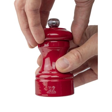 Moulin à sel manuel Bistro – Bois laqué rouge passion, 10 cm