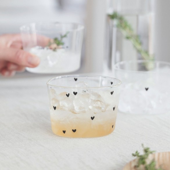 Verre Bastion Collection – Small Tumbler "Hearts All Over" (200 ml)