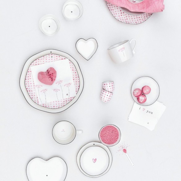 Coquetier Bastion Collection – Cœurs roses (5x5 cm)