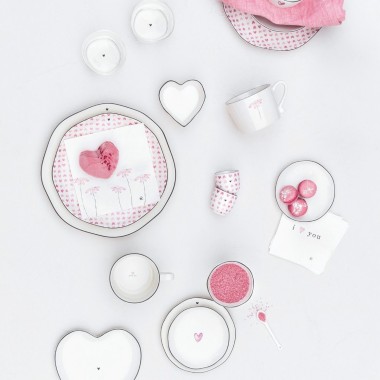 Coquetier Bastion Collection – Cœurs roses (5x5 cm)