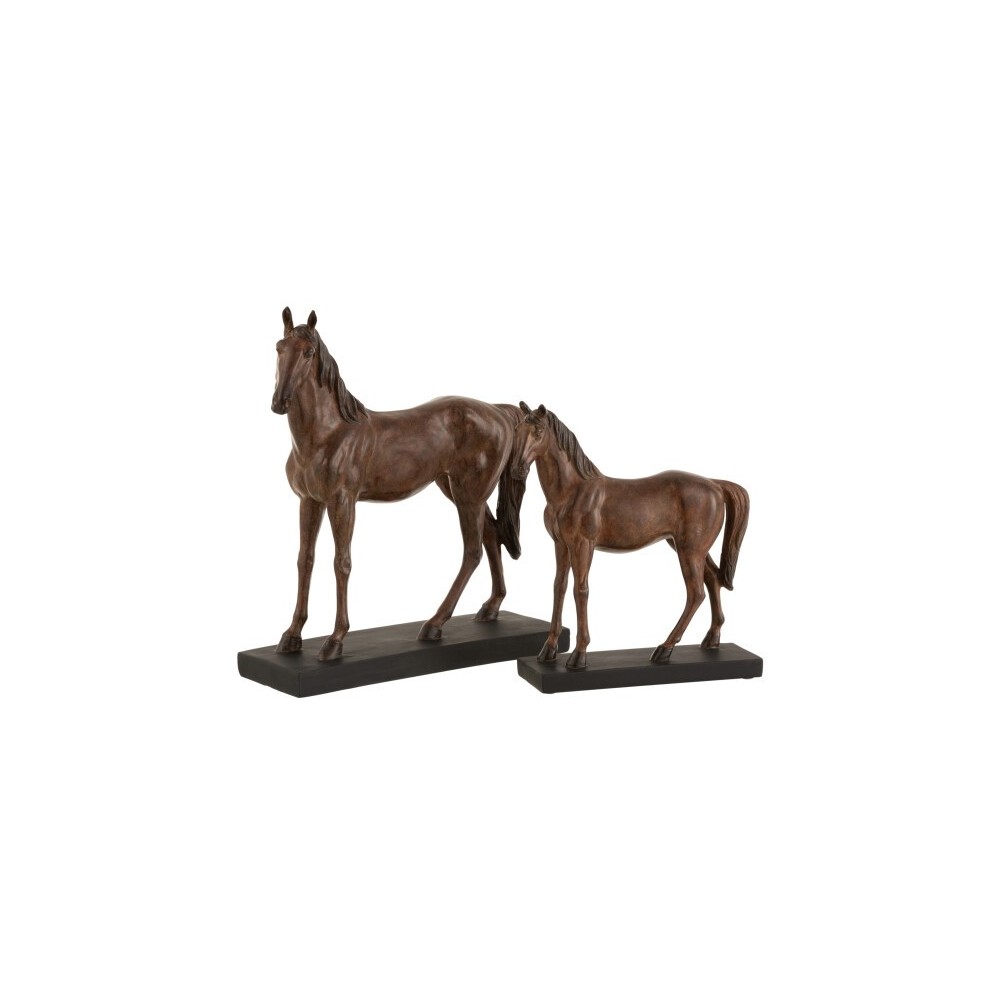 Statue Cheval en résine marron – Taille L (35x11,5x36 cm)