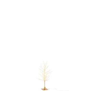 Arbre dénudé doré avec LED – Médium, H99 cm