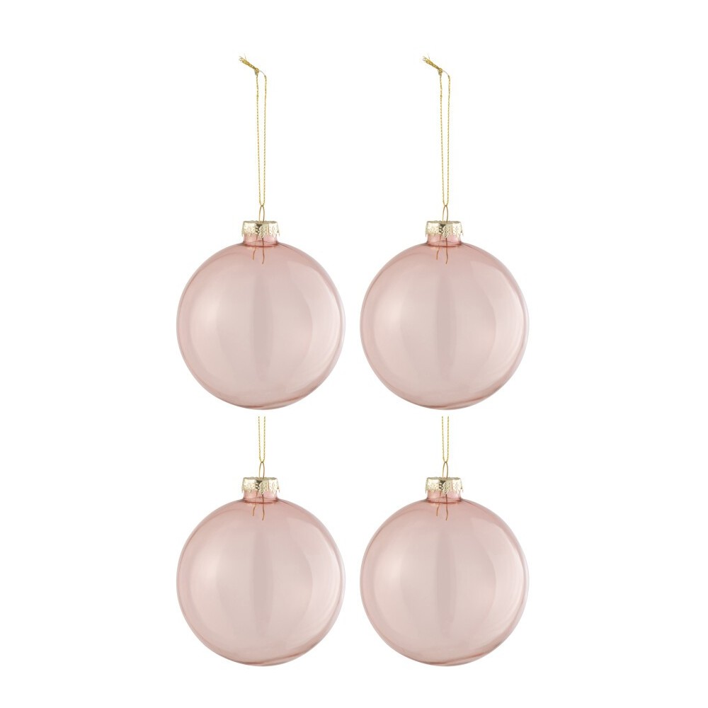 Boule de Noël rose personnalisable – Ø12 cm