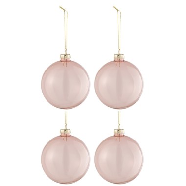 Boule de Noël rose personnalisable – Ø12 cm