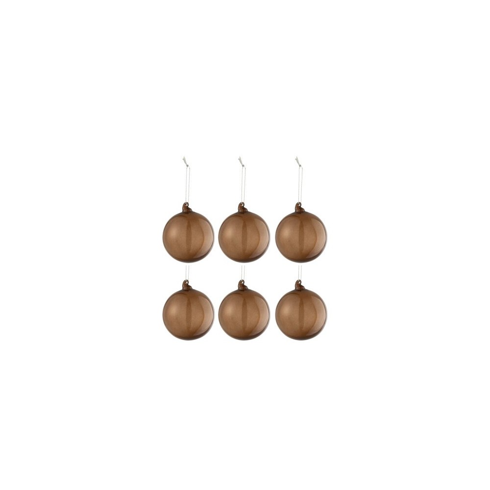 Boule de Noël marron personnalisable – Ø8 cm