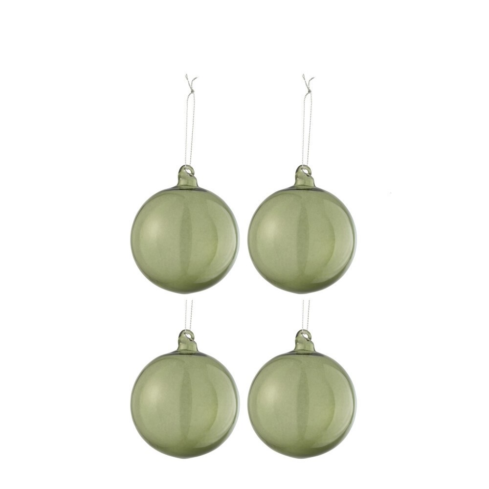 Boule de Noël transparente verte personnalisable – Ø10.5 cm