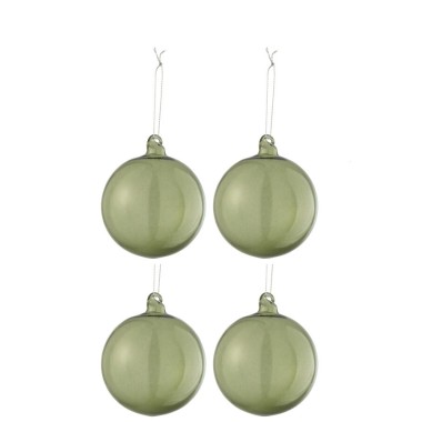 Boule de Noël transparente verte personnalisable – Ø10.5 cm