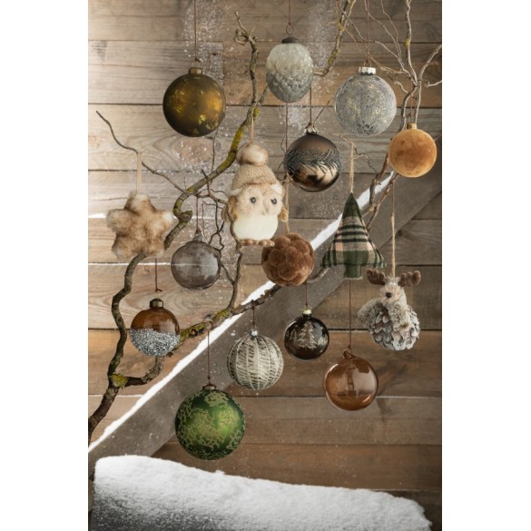 Boule de Noël transparente verte personnalisable – Ø10.5 cm