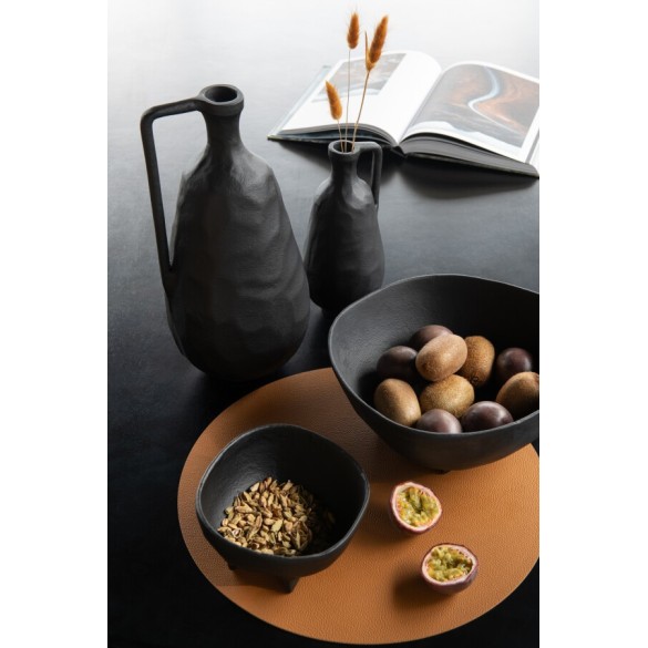 Set de Table Rond en PVC Cognac – Ø 38 cm