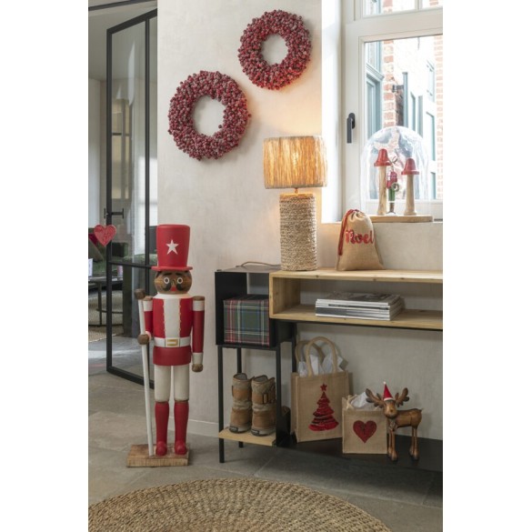 Élan avec Chapeau de Noël – Acier Mix Small