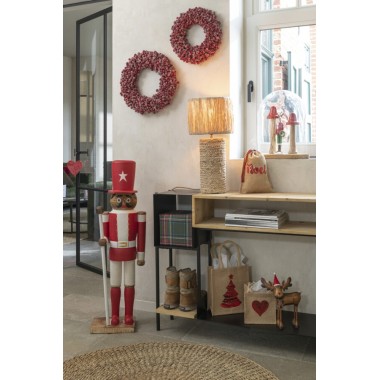 Élan avec Chapeau de Noël – Acier Mix Small
