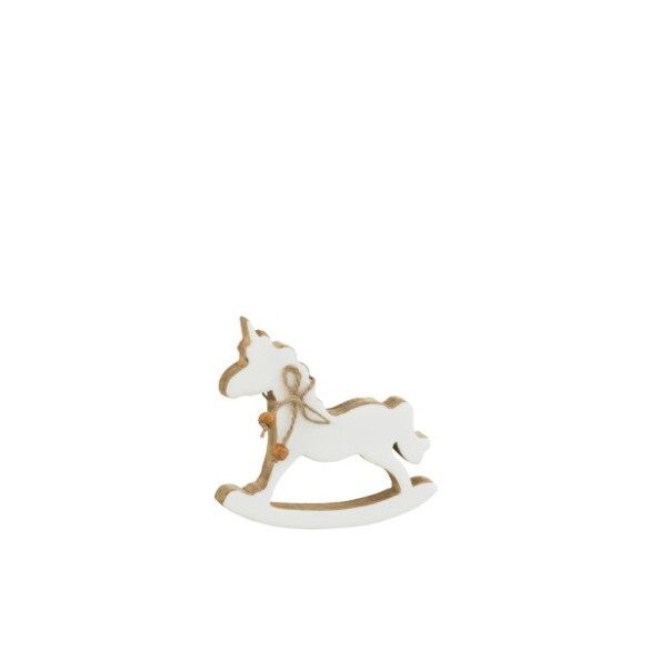 Licorne à Bascule en Bois Blanc