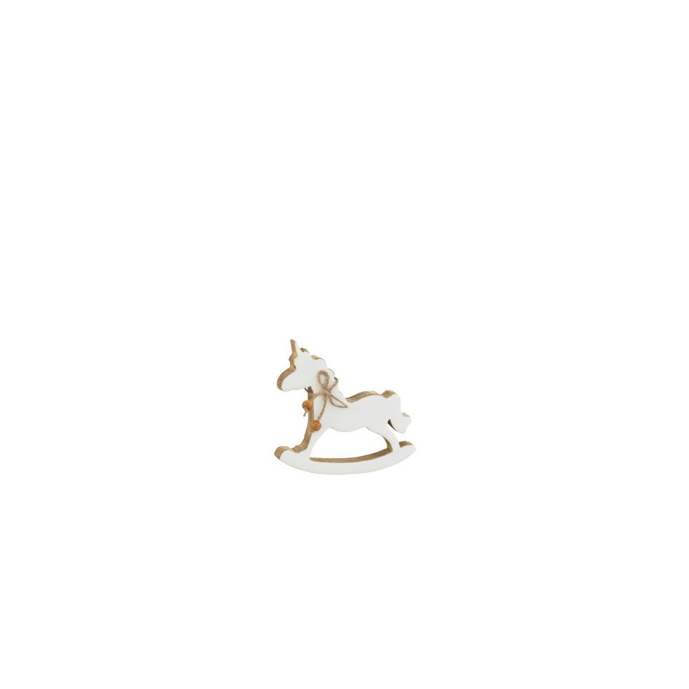 Licorne à Bascule en Bois Blanc Licorne à Bascule en Bois Blanc