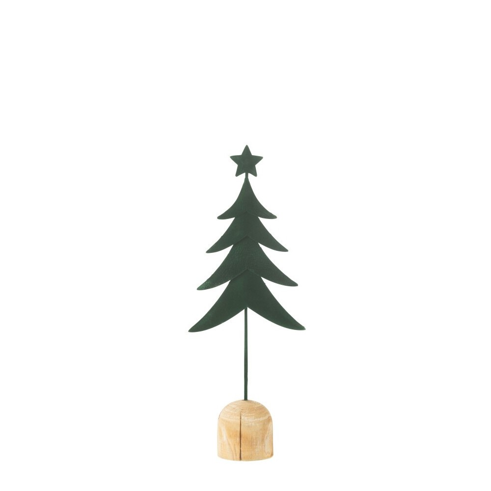 Sapin décoratif en métal vert sur socle bois – 14,5 x 7 x 40 cm Sapin décoratif en métal vert sur socle bois – 14,5 x 7 x 40 cm