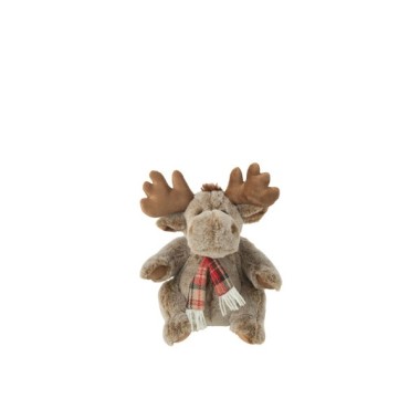 Renne avec écharpe – Small, peluche marron