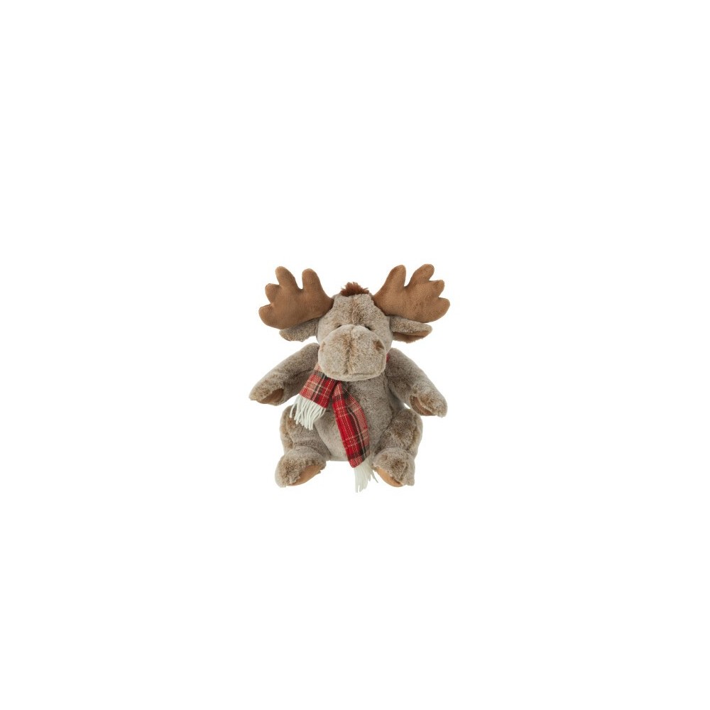 Renne avec écharpe – Médium, peluche marron Renne avec écharpe – Médium, peluche marron